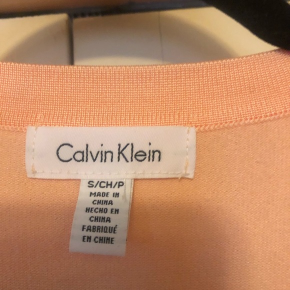 Calvin Klein peach sweater duster bell sleeves Sz small R2 - Picture 2 of 4